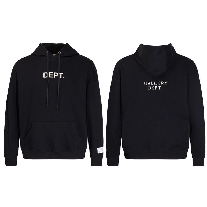 GALLERY DEPT Hoodie Men Women Oversized Cotton Fleece Pullover Sweatshirt Streetwear Loose Fit Long Sleeve
