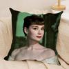 Federa Cuscino Classica A-Audrey H-Hepburn Peluche Corto Setoso Cerniera Invisibile Antipolvere Federa Cuscino Divano Per Decorazione Casa