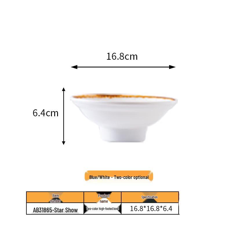 ZISIZ Blue & White Cartoon Melamine Soup Bowl