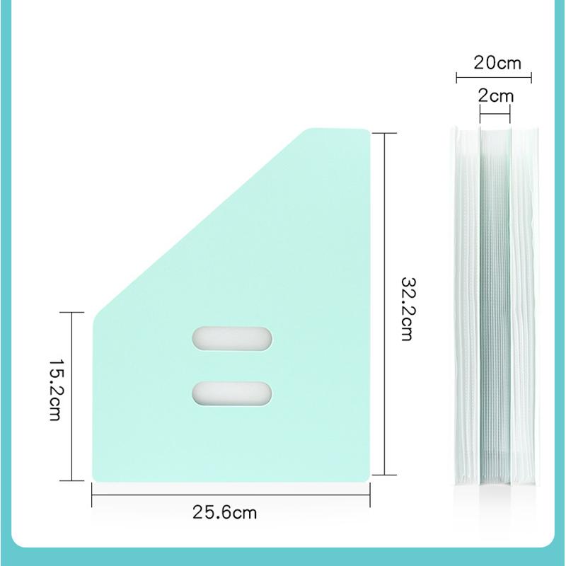 Masaüstü Dikey Klasör Eğik Ağız Organ Çantası Çok Katmanlı Geri Çekilebilir Organ Tarzı Saklama Çantası Öğrenci Sınav Kağıt Depolama