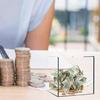 Stylish Acrylic Savings Jar Clear Money Box for Kids and Adults Birthday Gift