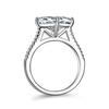 Nabest Radiant Cut 3CT VVS D 3EX Moissanite Ring   Sliver Lab Diamond Wedding Engagement Rings for Women Fine Jewelry