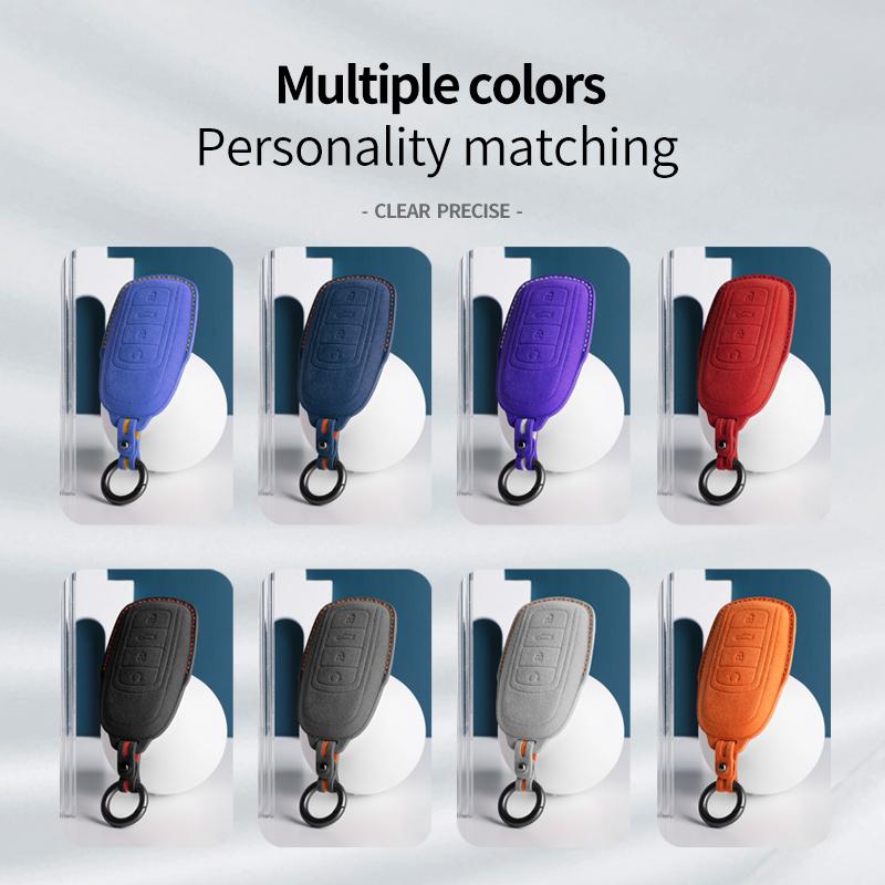Top Suede Car Key Case Cover Shell Fob For Chery Tiggo 8 Pro Tiggo 8Plus New 5 Plus 7Pro Chery Tiggo 7 Pro Max Omoda 5 C5 Modod