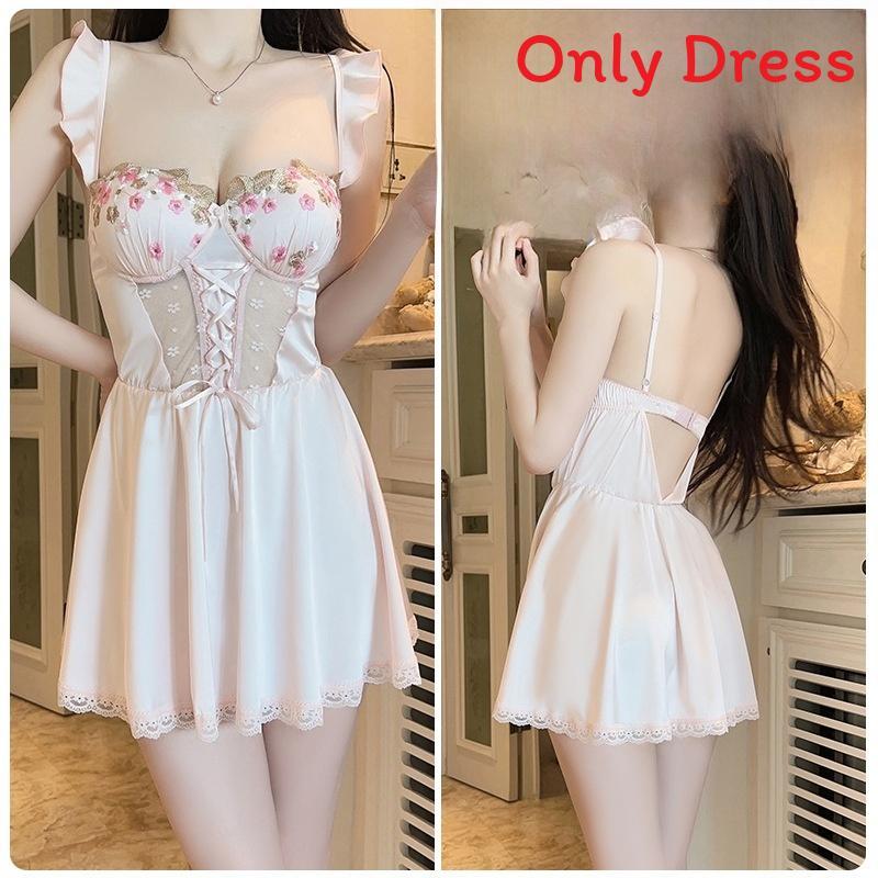 Satin Sleepwear Set With Deep V Neck And Bust Padding For Relaxing Nightwear For Women