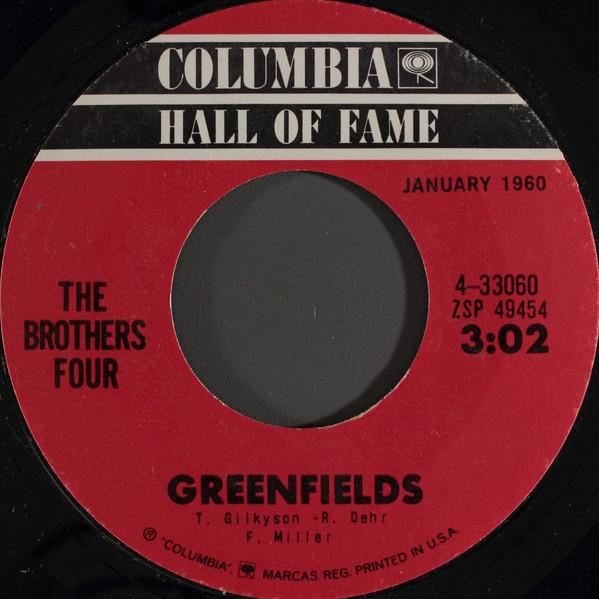 

7-дюймовая пластинка BROTHERS FOUR Greenfields The Green Leaves Of S 433060 COLUMBIA США КантриФолк Б/У