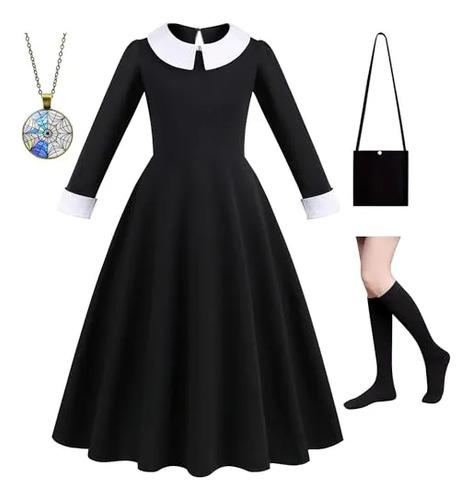 Black Costume Dress For Girls, Halloween Costume For Child