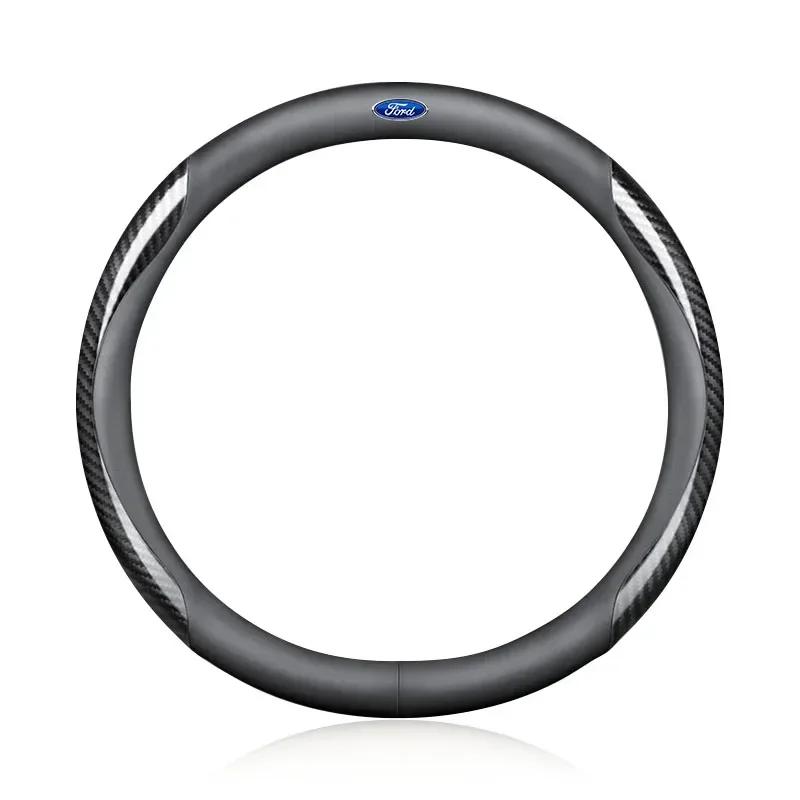 

Car Sticker 2025 Hot For Ford New Steering Wheel Cover Anti Slip Steer Wheel Protector Breathable Steering Cover For Ford Fiesta