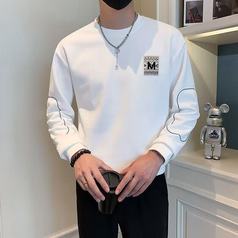 

Men s Trendy Winter Print Fleece Sweatshirt 2023 - Spring/Autumn Long Sleeve Top 3XL (160-180 jin)