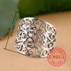 Sterling Silver Wide Band Ring - Open Grapevine Pattern Bohemian Style Unisex Vintage Jewelry