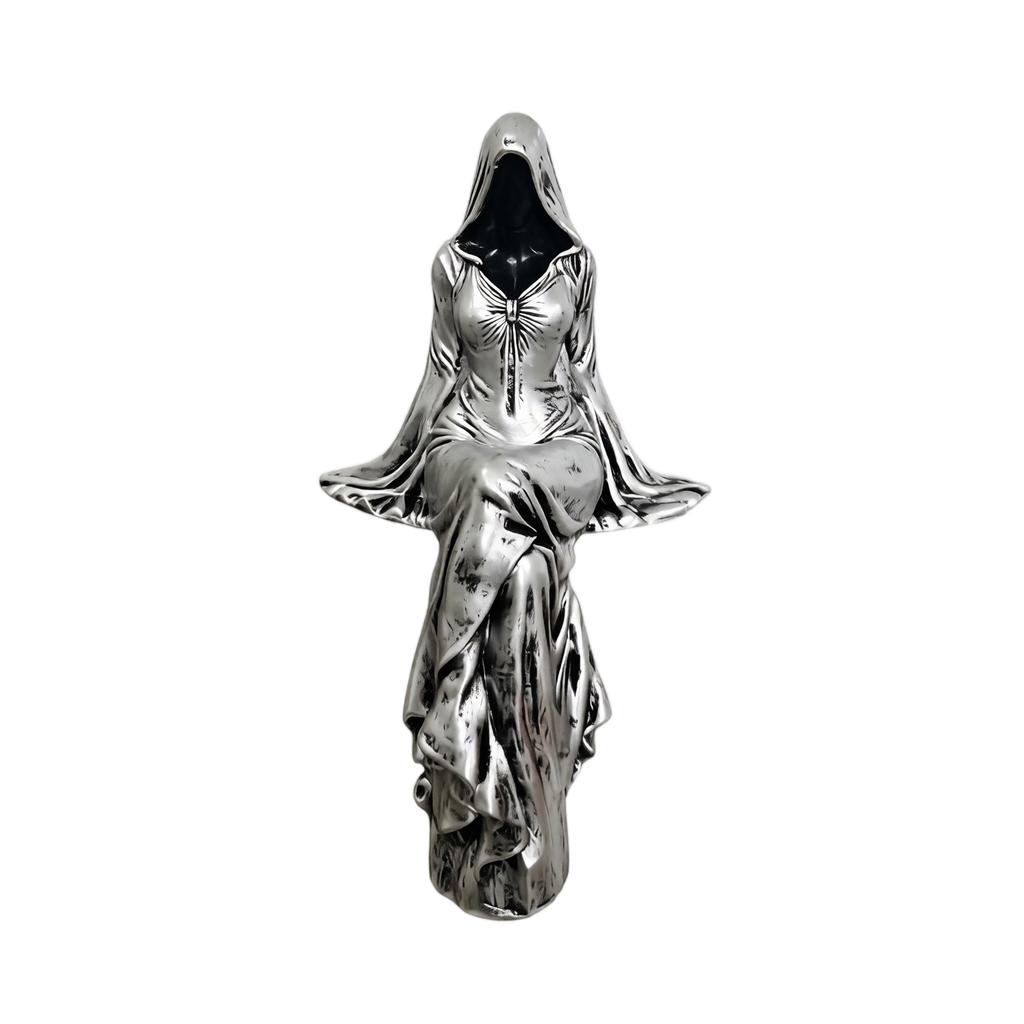 Gothic Resin Figurine Statue for Home Decor, Dark Sculpture for Desk Shelf Display