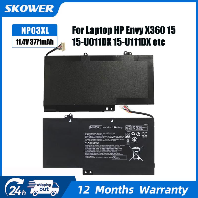 SKOWER 43Wh NP03XL Battery for hp envy 15-u000/u100/u200/u300 Pavilion 13-a000/a100/a200/a300 x360 Convertible PC TPN-Q146/Q149