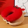 Soft Neck Pillow Skin-friendly Travel Pillow Horse Year Deformable Horse U-shaped Pillow  Gift