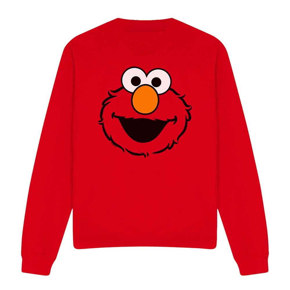Sesame Street Unisex Adult Full Face Elmo Sweatshirt