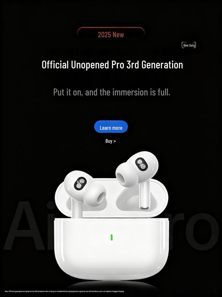 Pro3 In-Ear Bluetooth Noise-Cancelling Headphones, 6th Gen with A8 Heart Rate Monitoring AI.