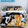 3PCS Classic cartoon Bam Deer 3pcs Bedding,Including 3PCS Duvet Cover And 2pcs Pillowcases Perfect for Christmas,Ideal for Bedroom, Dormitory
