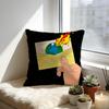Planet Illustration Cushion Cover Cozy Velvet Throw PillowSoft Warm Cushion For Sofa Bed