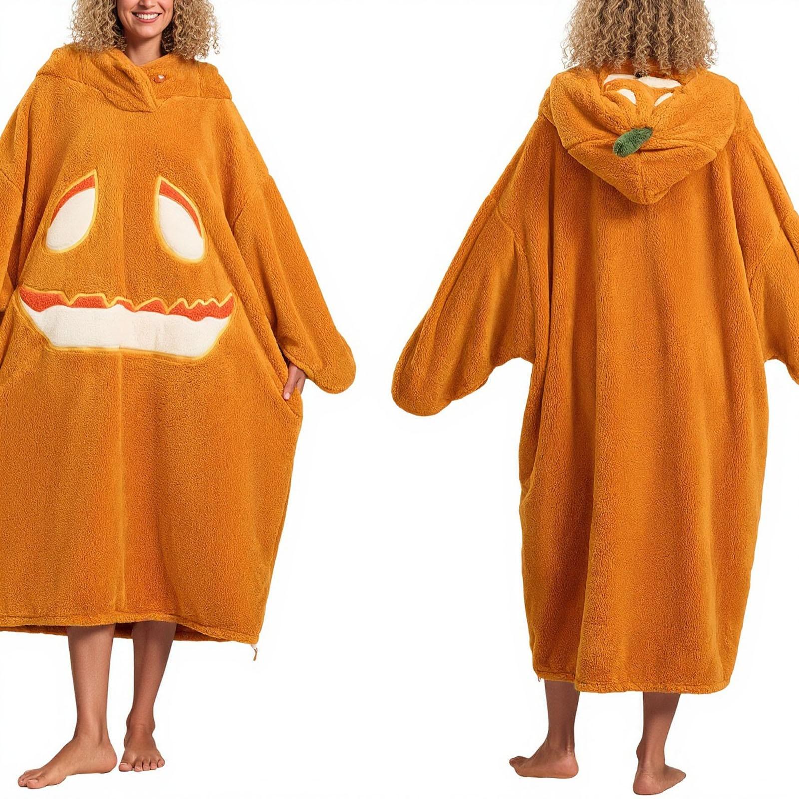 

Костюм тыквы на Хэллоуин для женщин, пижама с длинным рукавом и свободного кроя, костюм тыквы, домашняя одежда, костюм для косплея на Хэллоуин, оранжевый M оранжевый