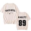 Tokyo Hotel Rock Band Print T-skjorte Street Uformelt sommer-kortermet universal-t-skjorte for kvinner og menn Klær Punk Tees
