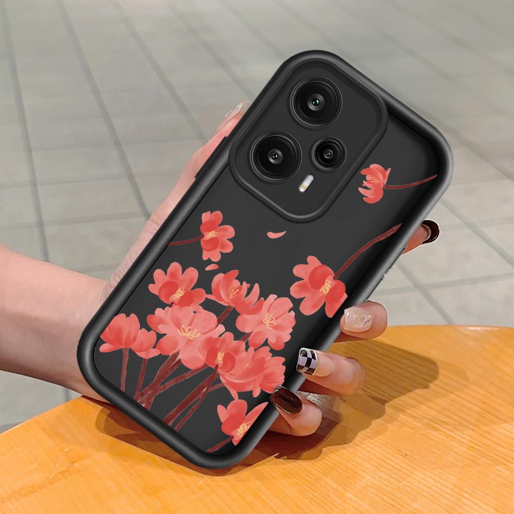 Soft Silicone Square Ladder Printing Pattern Phone Casing Full Cover Camera Shockproof Protection Rubber Case for Xiaomi Redmi