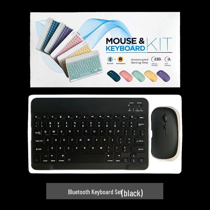 Ergonomic 10-inch 2024 Portable Bluetooth Keyboard & Mouse