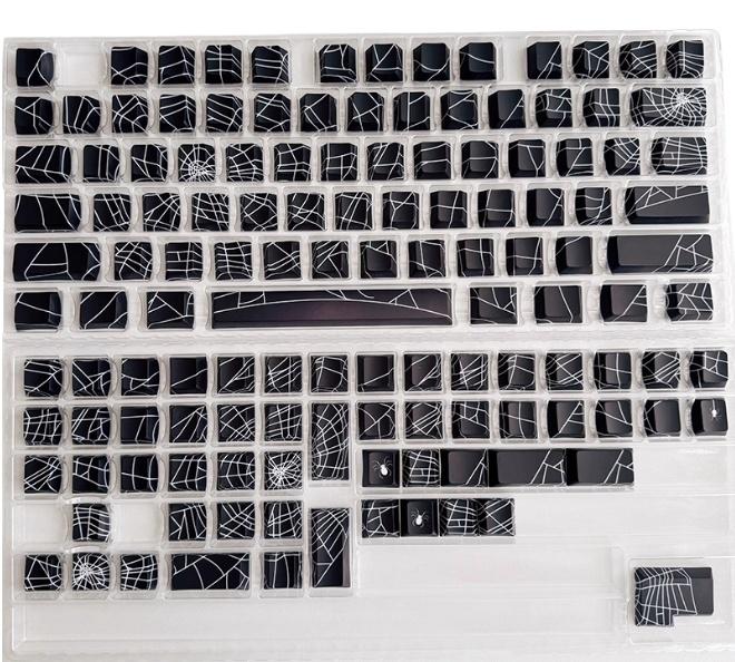 

Колпачки для клавиш Паутина с боковой печатью, просвечивающие, PBT, профиль OEM, для 67/84/87/98 клавиш, кастомная механическая клавиатура армия зеленый