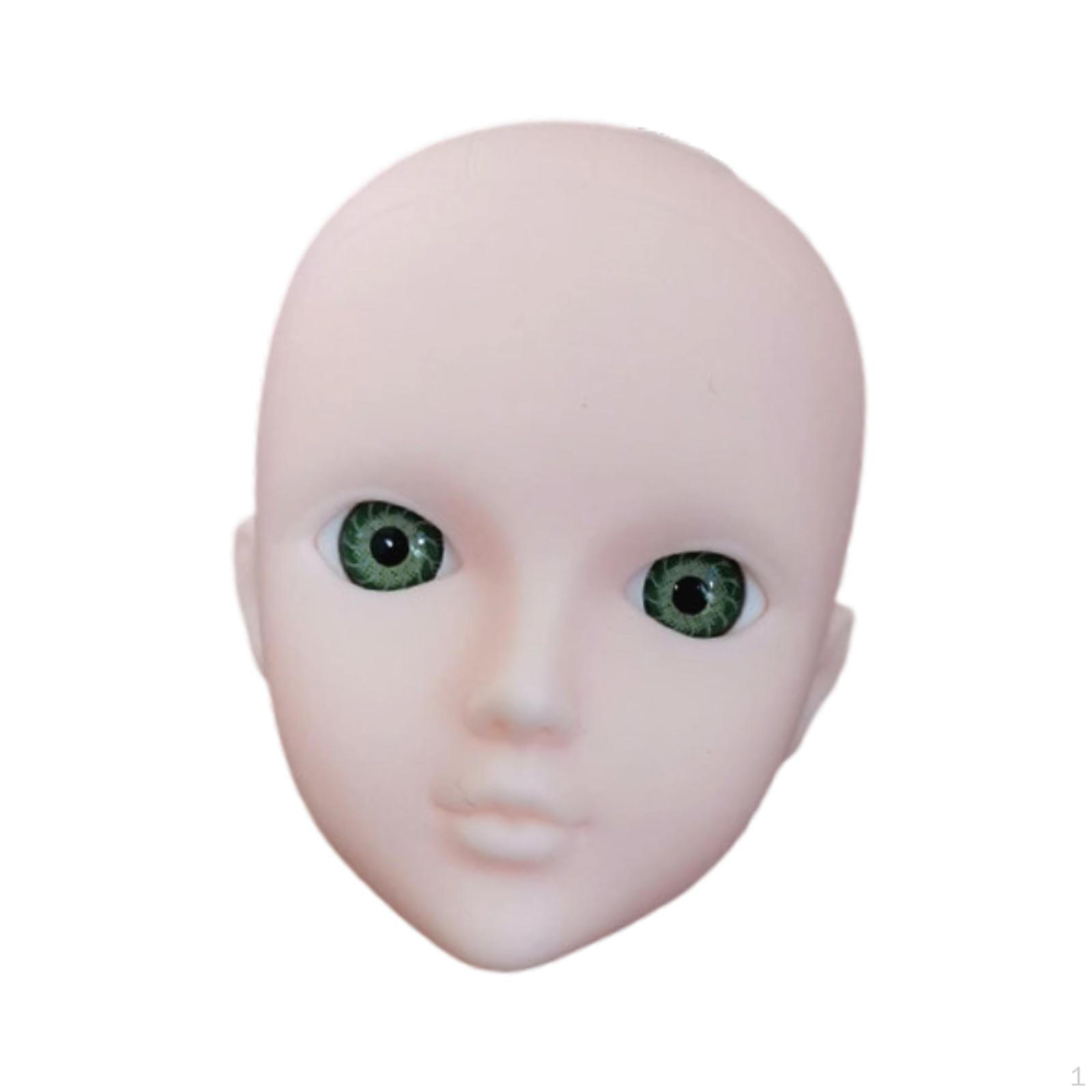 

Голова куклы 1/6, окружность 10,5 см, 30 см BJD, декор, скульпт девочки green eyes