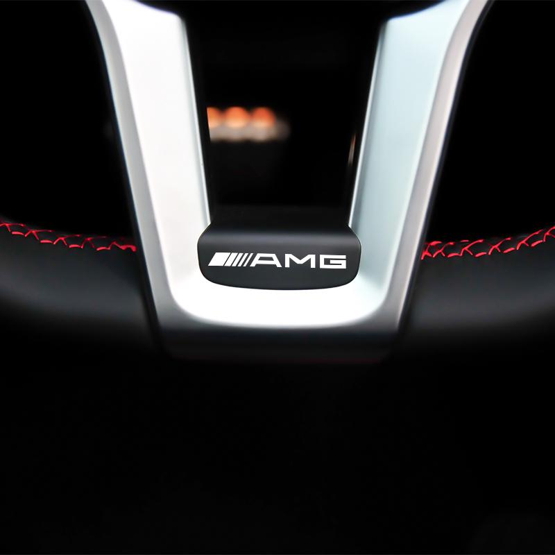 3D ABS Car Steering Wheel Emblem Sticker Interior Badge Accessorie For Mercedes Benz AMG W205 W168 W108 AMG W176 W204 W212 GLC