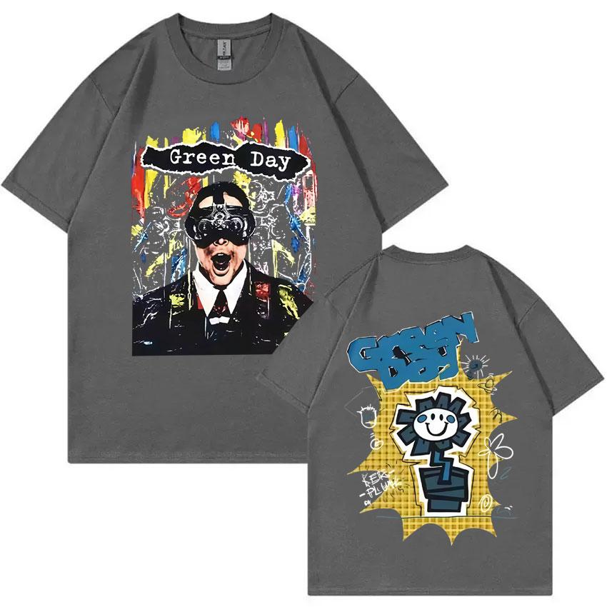 Limited Punk Rock Band Green Day T Shirt Men Women Clothing Hip Hop Gothic Popular Tshirts Men's Casual Cotton Vintage T-shirts