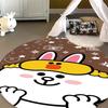 Popular Line Friends Pattern Circular Rug Kids Bedroom Flannel Carpet  Playroom Anti-Skid Floor Mat Decor