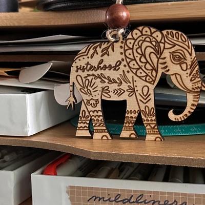 Sisterhood Elephant Easter Ornament with Story Card, Friendship Gifts for Women Tribe Easter Basket Stuffers for Best Friends Sisters Friendship Gifts