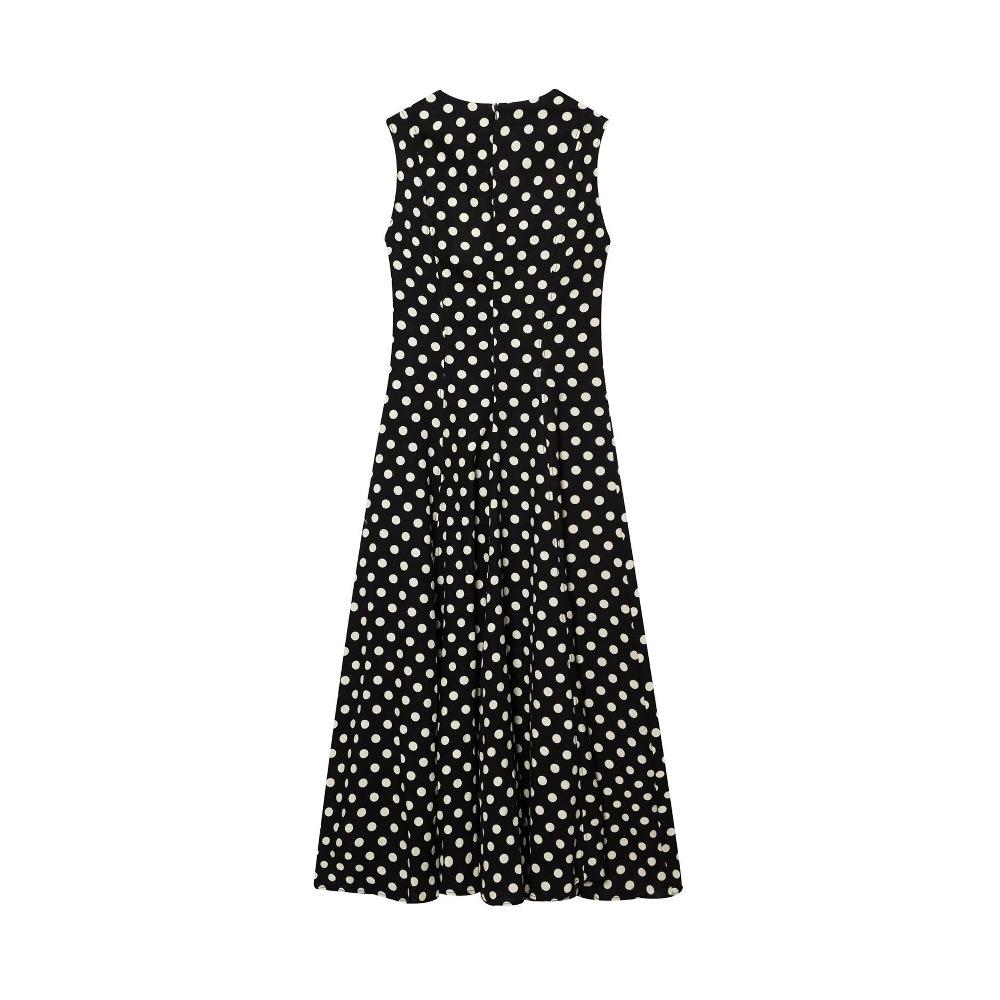Wholesale summer new product temperament commuter series polka dot midi vest dress/