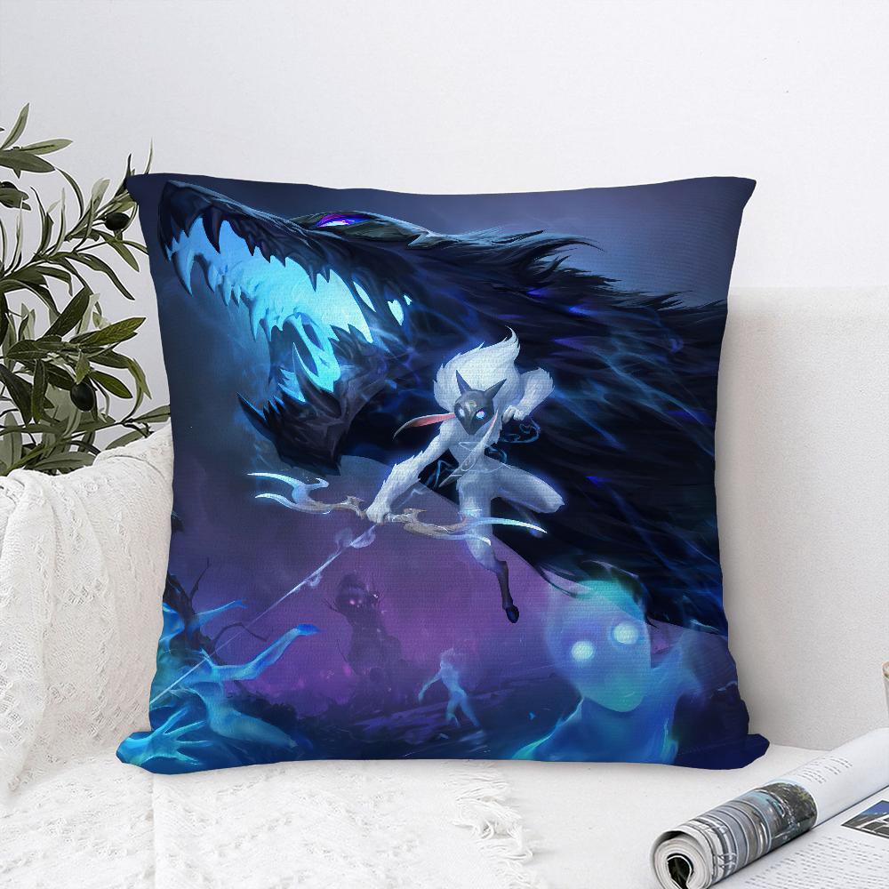 K-Kindred LOL Game Pillow Case Sofa Decorative Home Double-sided Print Plush Square Throw Pillow Covers Cushion Decor Cover