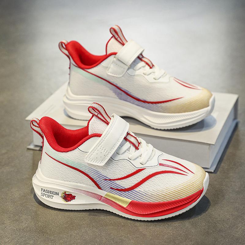 

Children s sports shoes 2025 Year of the Dragon limited spring and autumn models Comfortable mesh breathable sports shoes Soft sole non-slip runn 40 красный