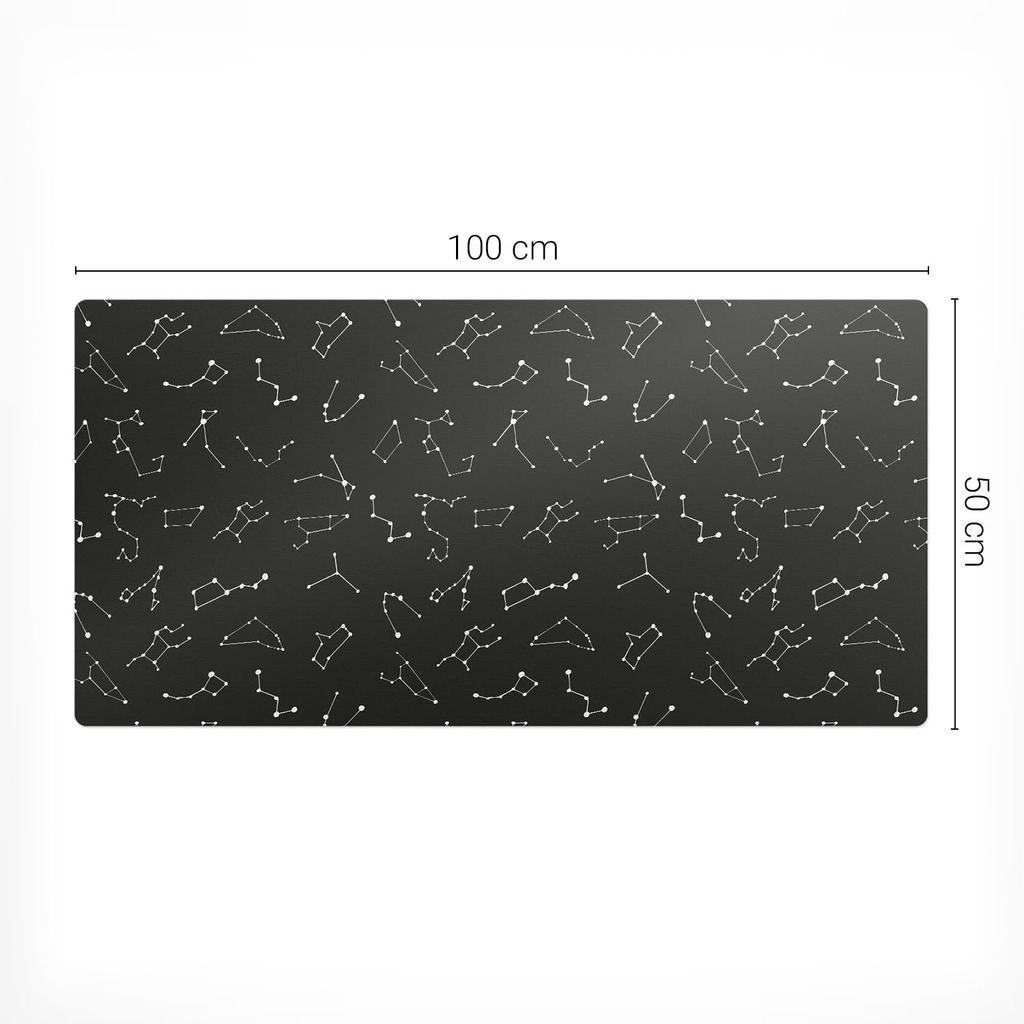 Protective Decorative Mat for Office Table Constellations Pattern 100x50 cm