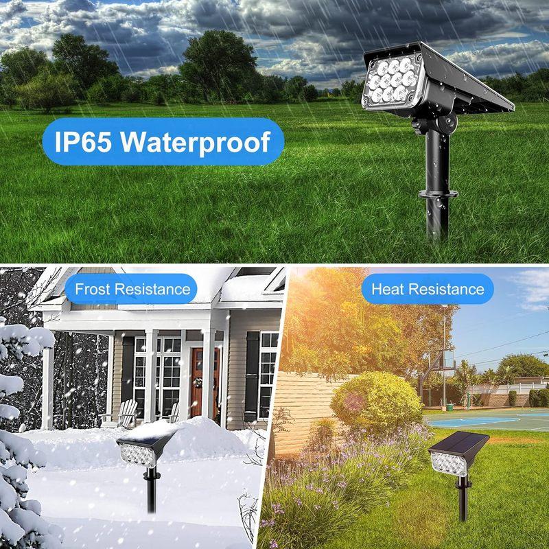 4pcs Solar Spotlight Outdoor Garden Wall Lamp for Tree Street Decor IP65 Waterproof LED Green Landscape Countyard Solar Light