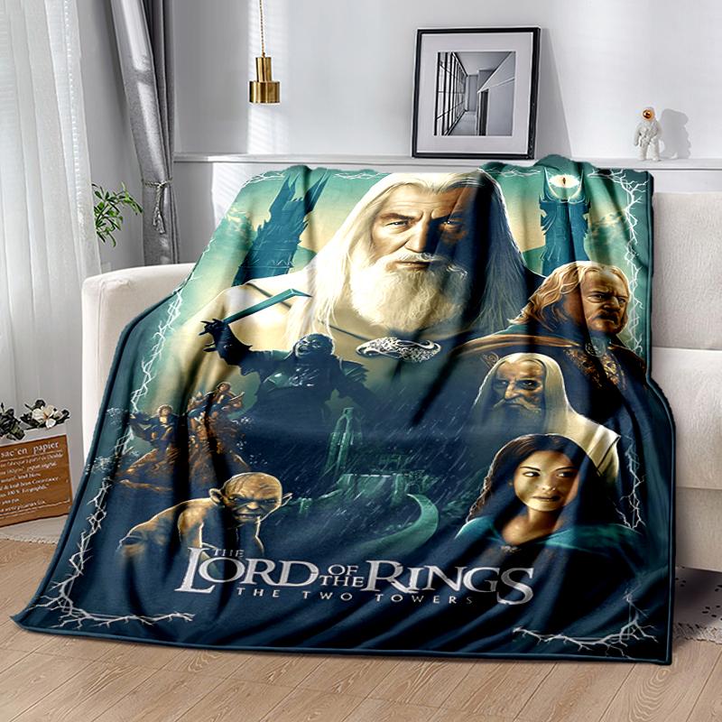 1pc Blanket The Lord of the Rings3 Print Design, Lightweight Blanket for Sofa, Bed- Soft &Warm, Gift for All Seasons like Christmas, Halloween
