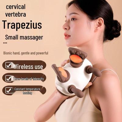 Compact Shoulder and Neck Massager - Hot Compress & Human Hand Kneading Therapy