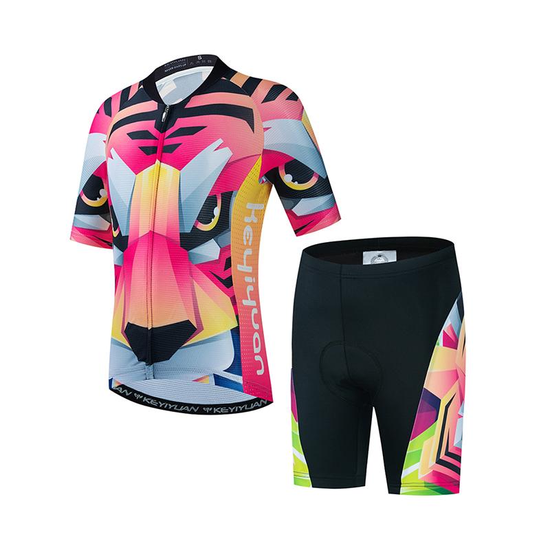 Fahrradtrikot Set Junge Mädchen Kurzarm MTB Radbekleidung Anzug Kind Fahrradbekleidung Abbigliamento Ciclismo 2026 Sommer Atmungsaktives Radsportanzug Set