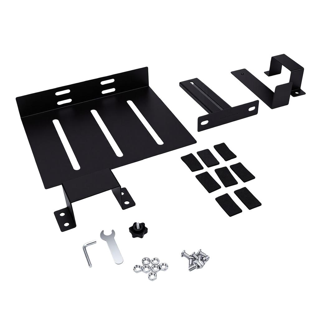 Under Desk PC Mount No Drill Installation Adjustable PC Holder 20kg Load Capacity for Home Office