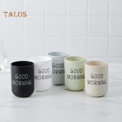 TB Good Morning Cup Toothbrush Holder Washing Drinking Bathroom Tooth Mug