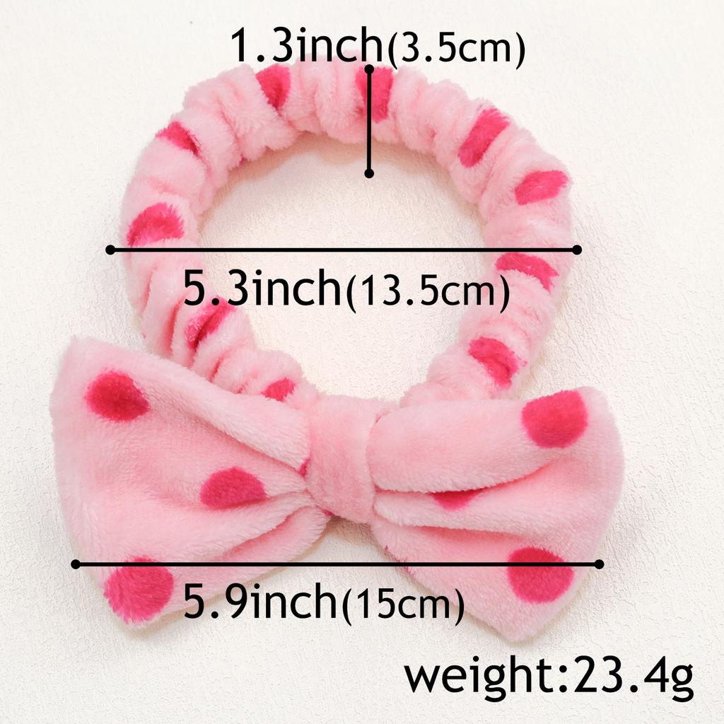 Spa Hoofdband Strik Haarband voor Gezicht Wassen Vrouwen Huidverzorging Hoofdbanden Elastische Make-up Hoofdband Koraal Fleece Gezichtswas Hoofdband