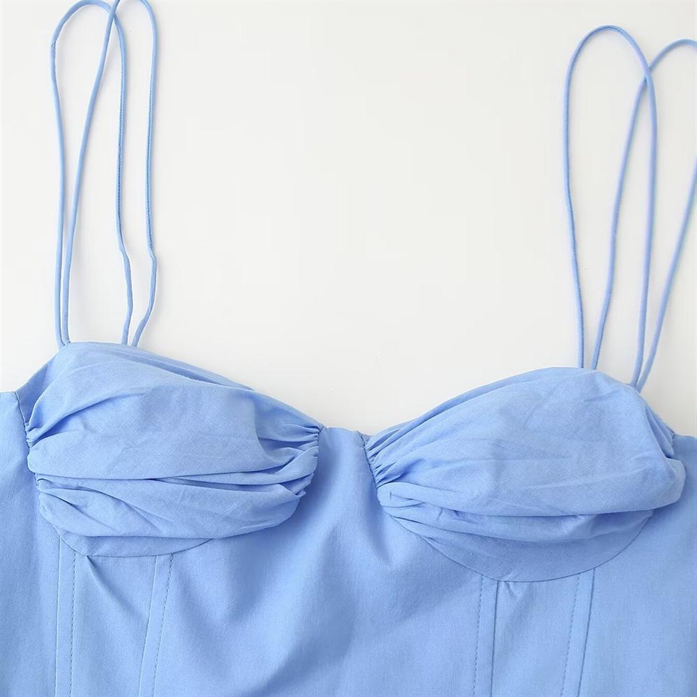 2025 Spring/Summer Women's Fashion Corset-Style Camisole with Ruffles