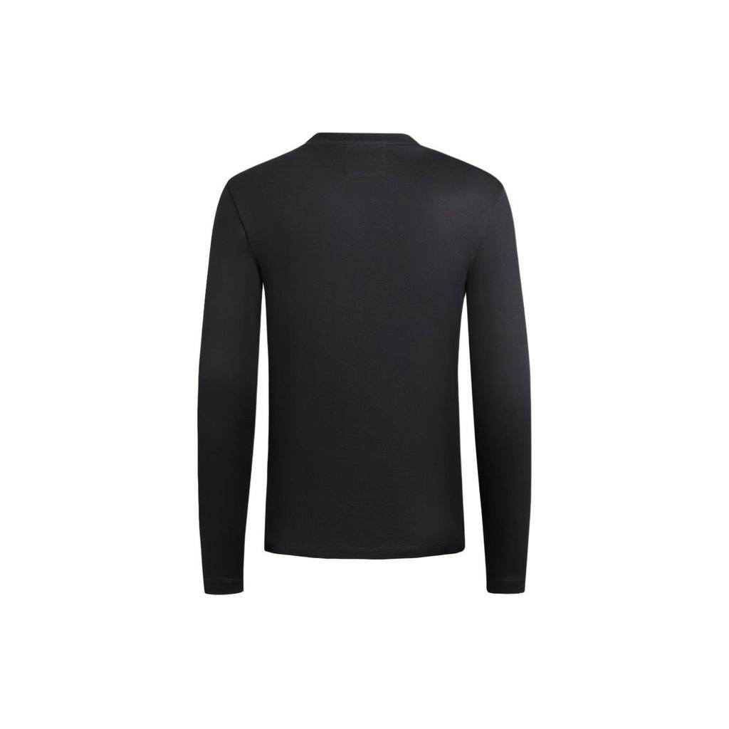 Emporio Armani Ss24 Logo Letter Print Crew Neck Long Sleeve T-Shirt Men tops Black 8N1TD71JGYZ0021