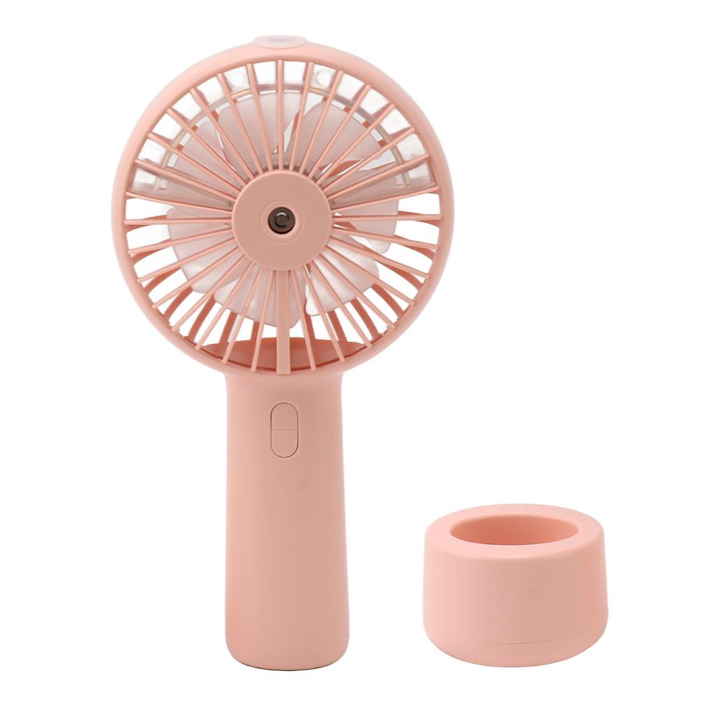 Handheld Misting Fan Quiet 2000mAh 3 Wind Speed 2 Spray Mode 7 Blades USB Fan for Desktop