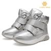Foreign Trade Winter Thickened Women's Non-slip Warm Cotton Shoes Velvet Medium Tube Silver Casual Anti-splashing Snow Boots