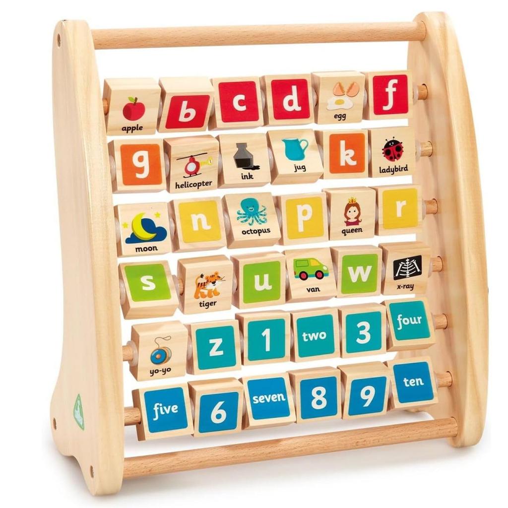 Early Learning Center Wooden Alphabet English Learning Educational Authentic Frame, Toy, 200341,