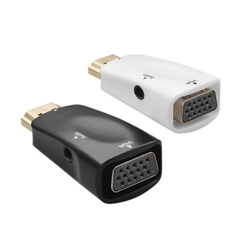 Highly Speed HDTV to VGA Converter Supports 1080P Full Clear Audios Cable for Projectors Display MultiScreens Adapter