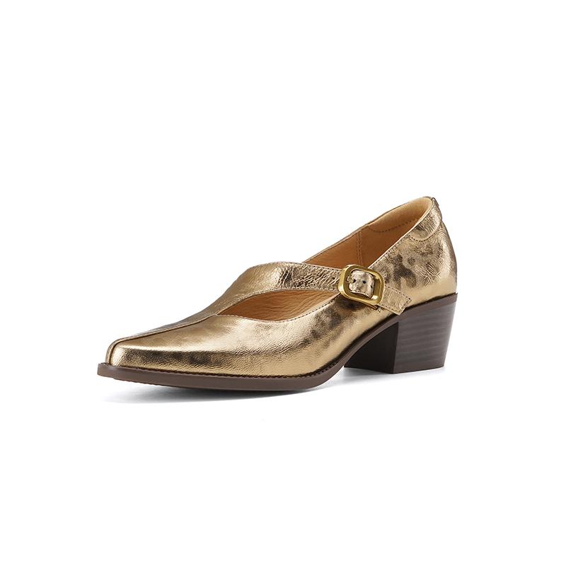 Modne czółenka z prawdziwej skóry Kobiety 2025 Nowy Przybycie Wygodne Damskie Wiosenne Mary Jane Wysoki Obcas Buty Casual Czółenka Wysokie Obcasy Kobiety