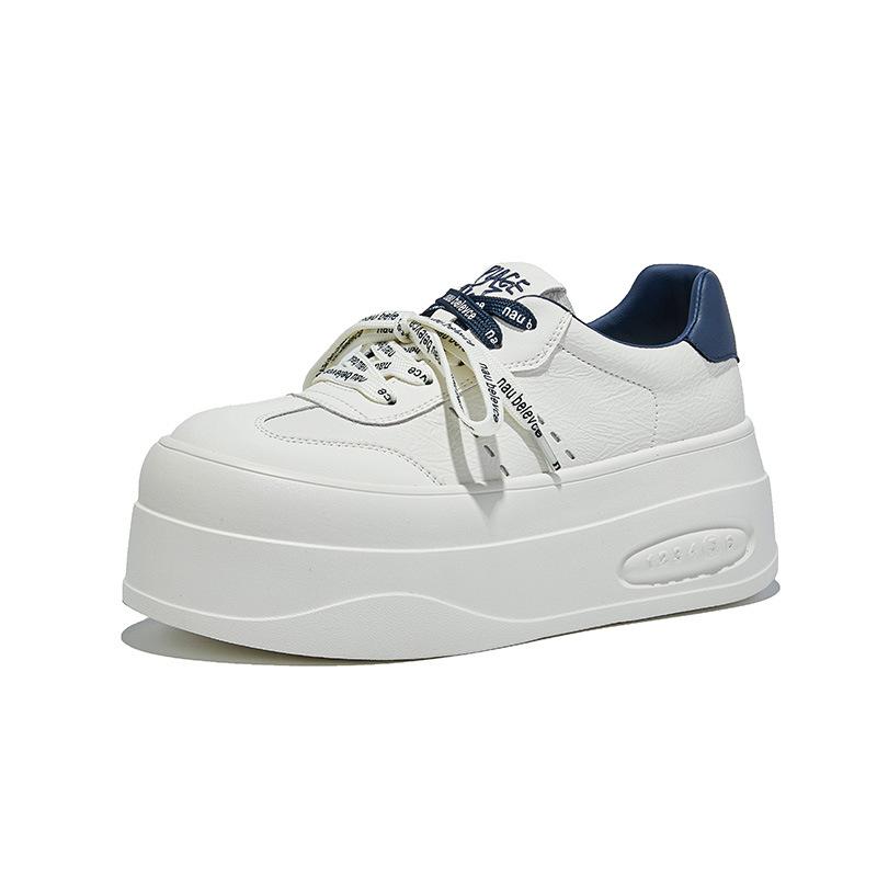 Foam sole white shoes women's 2025 autumn new shoes women's shoes versatile casual single shoes women's thick sole heightening women's shoes