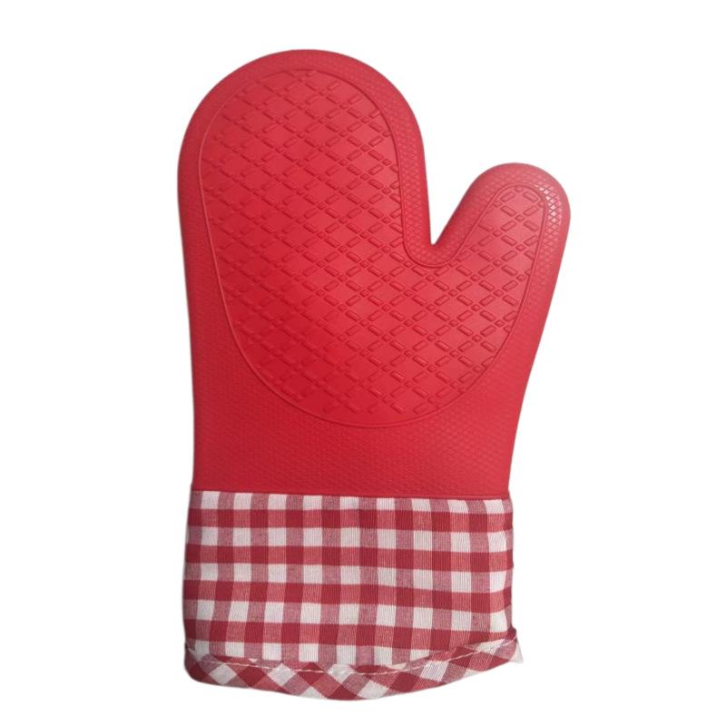 Silicone Anti-Scald Oven Gloves - Heat Resistant, Non-Slip, High-Temperature Kitchen Baking Gloves